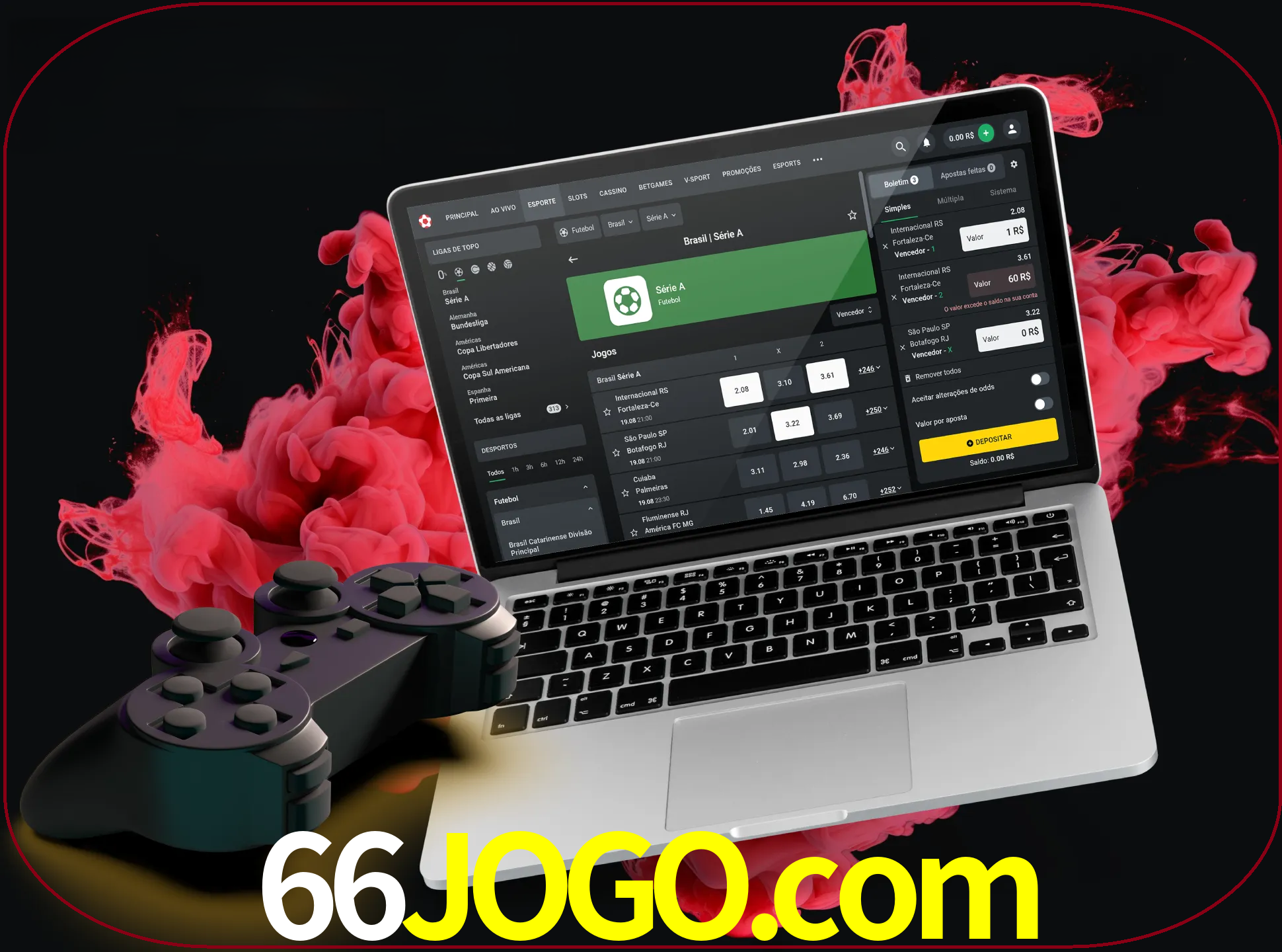 Visite a secção especial de jogos de vídeo em 66jogo para descobrir em que jogos pode apostar e ganhar muito dinheiro.