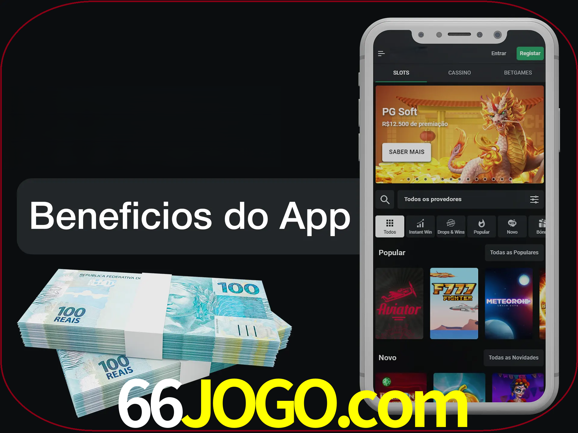 Obtenha todos os benefícios usando o aplicativo.