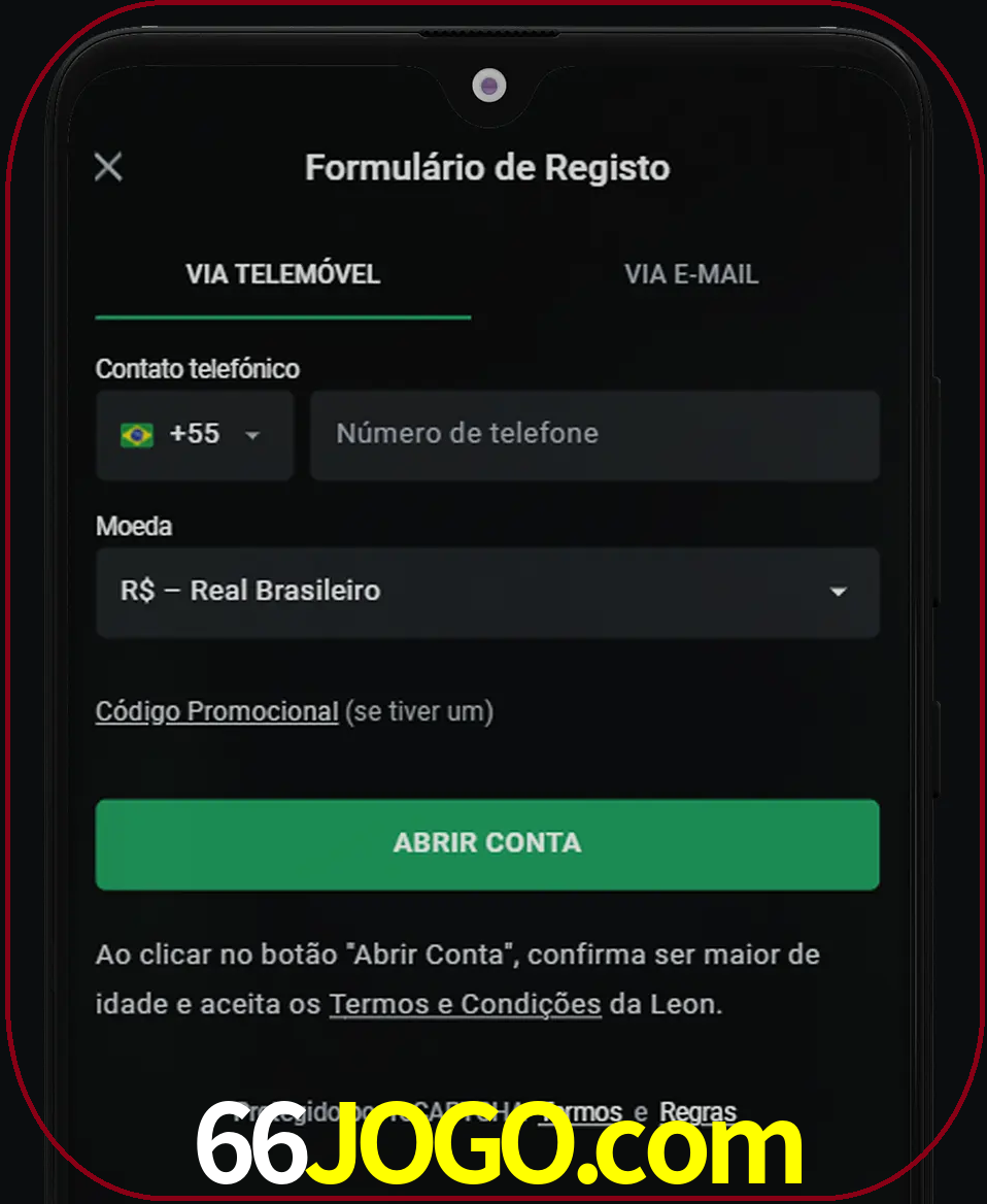 Abra o aplicativo e inicie o processo de registro.