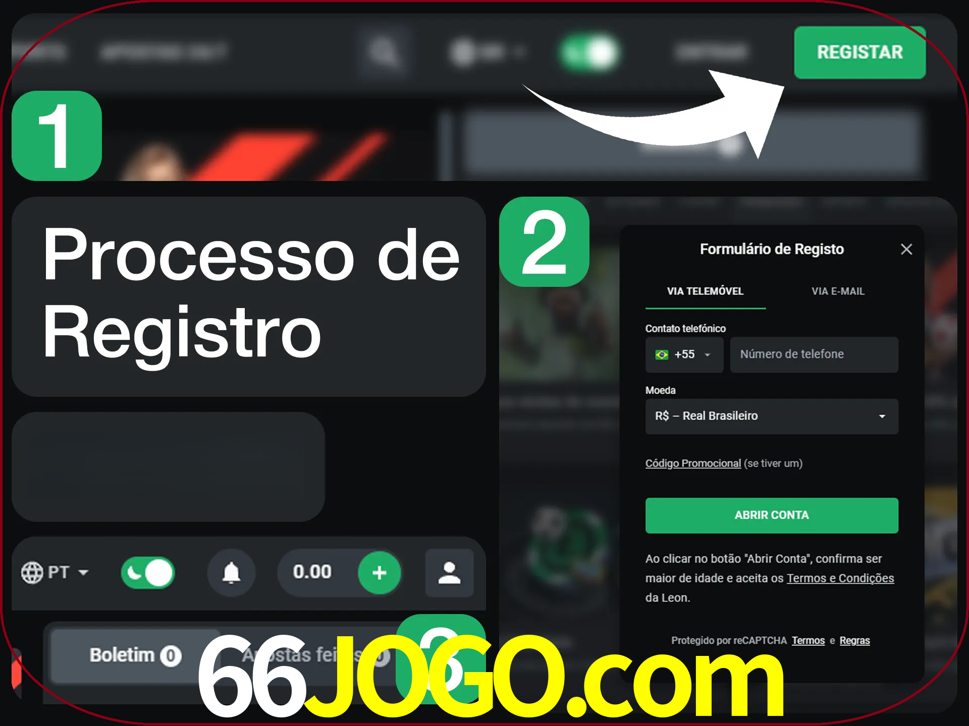 O processo de registro na LeonBet é simples.