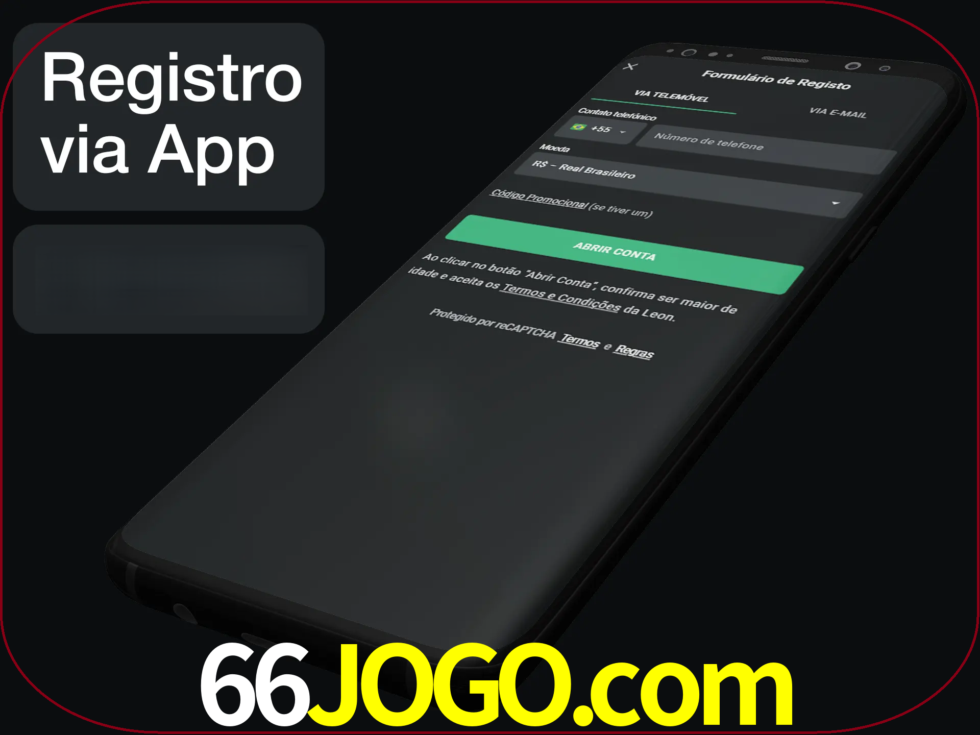 Registre-se quiclly em LeonBet usando o aplicativo.